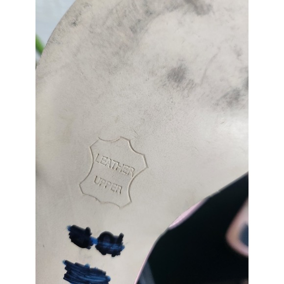 Chilis Retro Pink & Green Women's Opened Toed Flats Size 8 - Picture 11 of 12